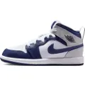 Jordan 1 Mid-sko til mindre børn - hvid