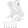 Jordan Everyday Cushioned-crewstrømper (6 par) - hvid