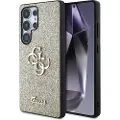 GUESS Samsung Galaxy S25 Ultra Guess Fixed Glitter 4G Metal Logo Cover - Guld
