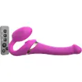 Strap-On-Me S - bølgelyds-vibrator med sele (pink)