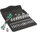 Wera 8100 SA 6 Zyklop Speed-skraldesæt, 1/4"-tilslutning, metrisk , 28 dele