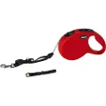 Flexi New Classic snorline rød - 8 m - M: op til 20 kg