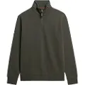 Superdry Utility Logo Henley Halv Lynlås Sweater