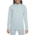 Nike Academy Dri-FIT-fodboldtræningstrøje med lange ærmer og 1/4 lynlås til større børn - grå