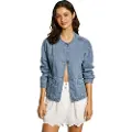 Pepe Jeans Pepe Jeanstil kvinder. PL402570 Daena Dazzle Jacket blå (XS), Casual, Bomuld, Denim, Bæredygtig