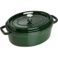 Staub - Gryde La Cocotte oval 29 cm, 4,2 l - Grøn - Gryder & kasseroller - - Homeroom