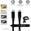 Nedis Silikone Ccgb64810bk10 Usb 3.2 Gen 2-kabel Usb-c M-usb-c M 8k@ 20 Gb/s Nikkelbelagt 1 M 240w 30hz