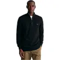 Gant Ganttil mænd. 8040523 Halv lynlåstrøje i bomuldspique, sort (3XL), Casual