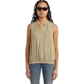 G-Star G-Startil kvinder. D24453-D923-C626 Top Stand Up Collar taupe (XL), Casual, Viscose, Uden ærmer/stropper, Gråt