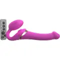 Strap-On-Me M - påsætbar, luftbølgede vibrator (pink)