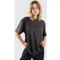 Blue Tomato Wavy Square Boyfriend T-shirt sort