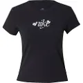 Nike Slank maskinstrikket Nike Sportswear Chill-T-shirt med grafik til kvinder - sort