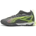 Puma ULTRA 5 MATCH TT Mid Football Boots Youth, Shoes, Matte Aged Silver/Yellow Alert/Aged Silver, 36