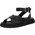 Steve madden Steve Maddentil kvinder. SM11003787 Myrrine læder sandaler sort (38), Fast, 1-3 cm, Spænder, Casual