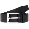 Tommy Hilfiger Tommy Hilfigertil mænd. AM0AM08363 Aly læderbælte sort (110 cm), Casual