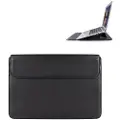 Devia 15,4'' laptop-taske i syntetisk læder med stativ - Sort