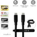 Nedis Silikone Ccgb64800bk15 Usb 3.2 Gen 1-kabel Usb-c M-usb-c M 8k@ 5 Gbs Nikkelbelagt 1.5 M 60w 30hz
