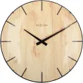 Nextime - Vægur Edge Wood Dome Diameter 35 cm - Brun - Vægure og bordure - - Homeroom