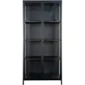 House Nordic - Vitrineskab Brisbane, 35x80x175 cm - Sort - Skabe - - Homeroom