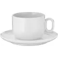 WMF Kaffekop med underkop BARISTA, sæt med 2 stk, 160 ml, hvid, WMF