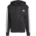 Adidas Essentials 3 Stripes Fleece Sweatshirt Med Lynlås