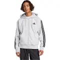 Adidas Essentials 3 Stripes Fleece Sweatshirt Med Lynlås