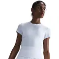 Nike Kortærmet NikeCourt Advantage-Dri-FIT-tennisoverdel til kvinder - hvid