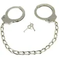 Rimba - lange kæde, stål ankelmanchetter (sølv) - 2 stk