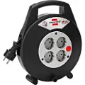 Brennenstuhl 1093200 Kabeltromle 4 Udtag Med Afbryder 10 M