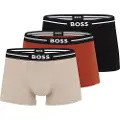 Hugo Boss BOSStil mænd. 50532453 Sæt 3 Boxershorts Fed rød, beige, sort (M), Afslappet, Bomuld