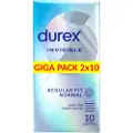 Durex Invisible Regular Fit - tynde kondomer (2x10 stk)