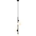 QAZQA Design Pendellampe Sort med Mat Glas 5-Lys - Vertical