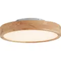 QAZQA Skandinavisk Loftlampe Træ 40cm inkl. LED Dæmpbar - Pecker
