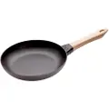 Staub Stegepande 24 cm, træhåndtag, støbejern, Staub