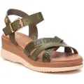 Xti Xtitil kvinder. 14385103-KAKI Sandaler 143851 grøn (38), 3-5 cm, Spænder, Casual