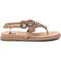 Xti Xtitil kvinder. 14401702-BEIGE Sandaler i læder 144017 beige (40), Fast, Ruskind, Spænder, Casual