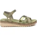 Xti Xtitil kvinder. 14408502-KAKI Sandaler 144085 grøn (37), 1-3 cm, Spænder, Casual