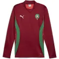 Puma Morocco Pre-match Long Sleeves Top Men, Clothing, Intense Red/Archive Green, L