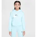 Nike Sportswear-hættetrøje i fleece til større børn - blå