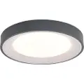 QAZQA Moderne loftslampe grå med hvid 38 cm inkl. LED dæmpbar RGB - Kanton