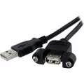 StarTech.com Panel Mount Usb Cable A To A 0.3m. Usb A Usb A Sort