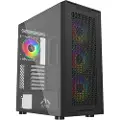 Dutzo C731 Mesh TG ARGB - Kabinet - Miditower - Sort
