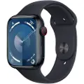 Apple Watch Series 9 GPS + Cellular 45mm - Midnight Aluminium Case with Midnight Sport Band - M/L