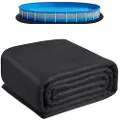 Vevor Oval Pool Liner Pad, 12 x 24 fod Pool Liner Pad til overjordiske swimmingpools, Ekstra tyk poolmåtte, Forebygger punkteringer, Underlag af genbrugsgeotekstilmateriale, Forlæng foringens levetid