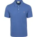 Gant Ganttil mænd. 2210 Regular Fit Shield blå piqué polo shirt (L), Casual, Bomuld, Korte ærmer