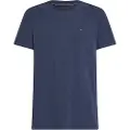 Tommy Hilfiger Tommy Hilfigertil mænd. MW0MW37268 T-shirt med broderet logo i navy (S), Casual, Bomuld, Korte ærmer, Blå