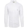 Gant Ganttil mænd. 3000100 Skjorte Regular Fit poplin hvid (XXL), Casual, Bomuld, Lange ærmer
