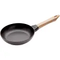 Staub Stegepande 20 cm, trægreb, støbejern, Staub