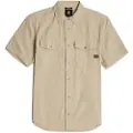 G-Star G-Startil mænd. D19751-D454-D848 Marine Slim skjorte beige (XL), Casual, Korte ærmer, Økologisk bomuld, Bæredygtig