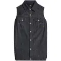 G-Star G-Startil kvinder. D26352-D301-001 Overdimensioneret kjole blå (L), Casual, Denim, Uden ærmer/stropper, Økologisk bomuld, Bæredygtig